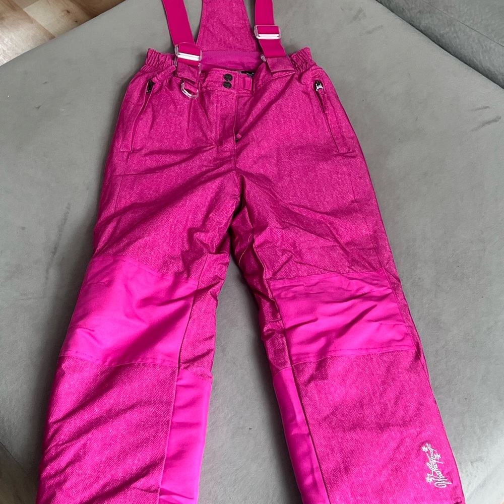 Weatherproof Pink Kids Snow Bibs